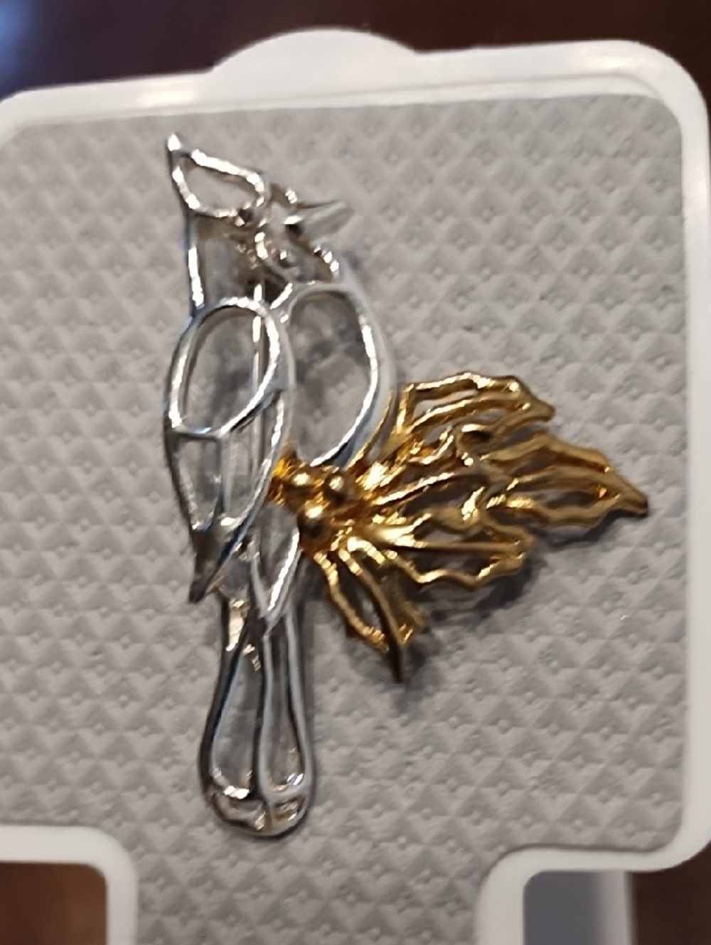 Gold and Silver Bird Brooche